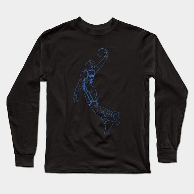 Russell Westbrook Dunk Neon Long Sleeve T-Shirt by rattraptees